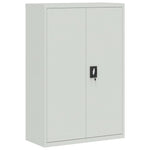 ZNTS File Cabinet Light Grey 90x40x180 cm Steel 3188319