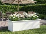 Garden Planter with LED White 30 x 80 x 30 cm Steel 8008100