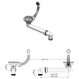 ZNTS Kitchen Sink with Overflow Hole White Granite 147064