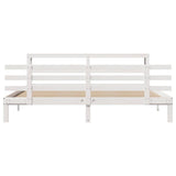 Bed Frame with Headboard without Mattress White 180x200 cm Super King 3306119