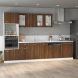 Microwave Cabinet Lyon Brown Oak 60x57x207 cm Engineered Wood 3334022