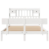 Bookcase Bed without Mattress White 160x200 cm Solid Wood Pine 3321839
