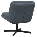 Swivel Relaxing Chair Dark Grey 63 x 75 x 76 cm Velvet 42007361