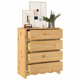 Chest of Drawers Drammen Oak 76.5 x 40 x 91 cm Solid Pine wood 42003052