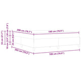 Bed Frame with Mattress Blue 180 x 200 cm Fabric 3399138