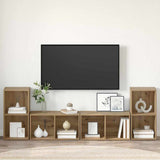TV Cabinet Set Wall-mounted 4 pcs Artisan Oak 37 x 37 x 72 cm 3393530
