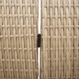 Room Divider Folding Manual Beige 146 x 200 cm Poly Rattan 42003678