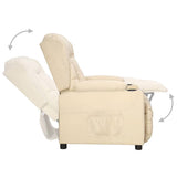 Recliner Chair Cream Fabric 339057