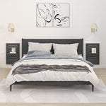 ZNTS Wall-mounted Bedside Shelves 2 pcs Grey Solid Wood Pine 824770