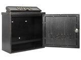 Wall Mounted Mailbox Bronze 29 x 13 x 41 cm Cast Aluminum 42023499