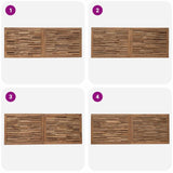 Bed Headboard Natural Solid Teak Wood 42024555