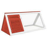 Animal Cage Red and white Fir wood, Plywood, Iron 98 x 50 x 41 cm 170854