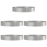 Planter Ring 5 pcs Silver 120 x 120 x 20 cm Stainless Steel 873643