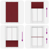 Pleated Blind Bordeaux Red 120x200 cm Fabric Width 119.4 cm Polyester 4015266