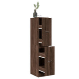 Apothecary Cabinet Brown Oak 30x41x144.5 cm Engineered Wood 855175