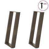 Console Table Legs U-Shaped 2 pcs Natural Steel 38x cm Steel 4012783