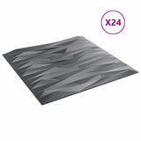 Wall Panels 24 pcs Stone Grey 50 x 50 cm XPS Foam 42046082