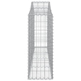 Arched Gabion Baskets 9 pcs 200x30x80/100 cm Galvanised Iron 3145416