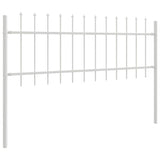 Garden Fence White 6.8 x 0.6 m Powder-coated steel 3334078