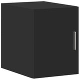 Slim Storage Cabinet Black 30x42.5x225 cm Engineered Wood 3281267
