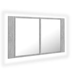 LED Bathroom Mirror Cabinet Concrete Grey 80x12x45 cm Acrylic 804968