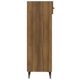 Shoe Cabinet Brown Oak 30x35x105 cm Engineered Wood 817566