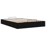 Ottoman Bed Frame Black Queen Size Fabric 3403070