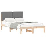 Bed Frame with Upholstered Headboard Light Grey 120 x 200 cm 877909