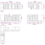 11 Piece Kitchen Cabinet Set "Lucca" Artisan Oak Engineered Wood 3314900