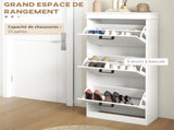 Three-Drawer Minimalistic Shoe Storage Cabinet, for 15 Shoes T3398P342217