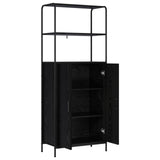Highboard Black Oak 65 x 33 x 161 cm Engineered Wood 8013872