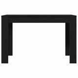 Dining Table Black Oak 120x60x76 cm Engineered Wood 861987