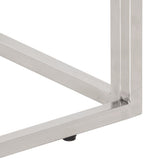 Console Table Silver Stainless Steel and Solid Wood Sleeper 349997