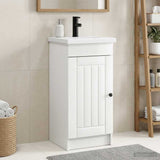 Bathroom Vanity with Sink High Gloss White 42 x 40 x 84.5 cm 890028