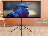 Tripod Projector Screen with Stand 100 Inch 4K HD 169 Home Cinema Portable UK 80018850