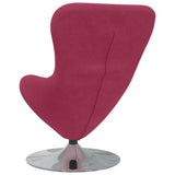 Egg Chair Wine Red 63 x 73 x 90 cm Velvet 42002729