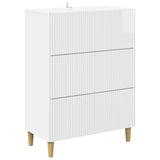 Drawer Cabinet High Gloss White 66 x 34.5 x 90 cm 894609