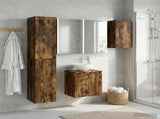 Bathroom Cabinet Set 5 pcs Smoked Oak Engineered Wood 3407307