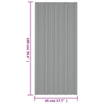 Roof Panels 12 pcs Galvanised Steel Grey 100x45 cm 317213