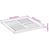Table Top 70x70x2 cm Square Solid Wood Acacia 4004255