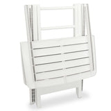 3 Piece Folding Bistro Set Plastic White 43581