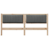 Upholstered Headboard Brown 180 cm Solid Pine Wood 879050