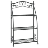 Flower Rack Black 56x30x96 cm Steel 319353