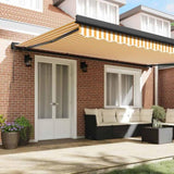 Retractable Awning Orange and White 500 x 300 cm 3331207