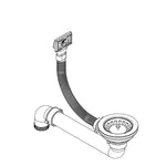 ZNTS Granite Kitchen Sink Single Basin Black 142952