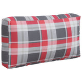 Pallet Cushions 3 pcs Red Check Fabric 360957