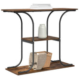 Console Table Smoked Oak 101 x 35 x 80.5 cm Engineered Wood 868471