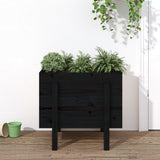 Garden Planter Black 62x50x57 cm Solid Wood Pine 825209