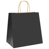 ZNTS Paper Bags 250 pcs with Handles Black 26x17x25 cm 4101647