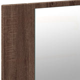 LED Bathroom Mirror Cabinet Brown Oak 90x12x45 cm Acrylic 834969